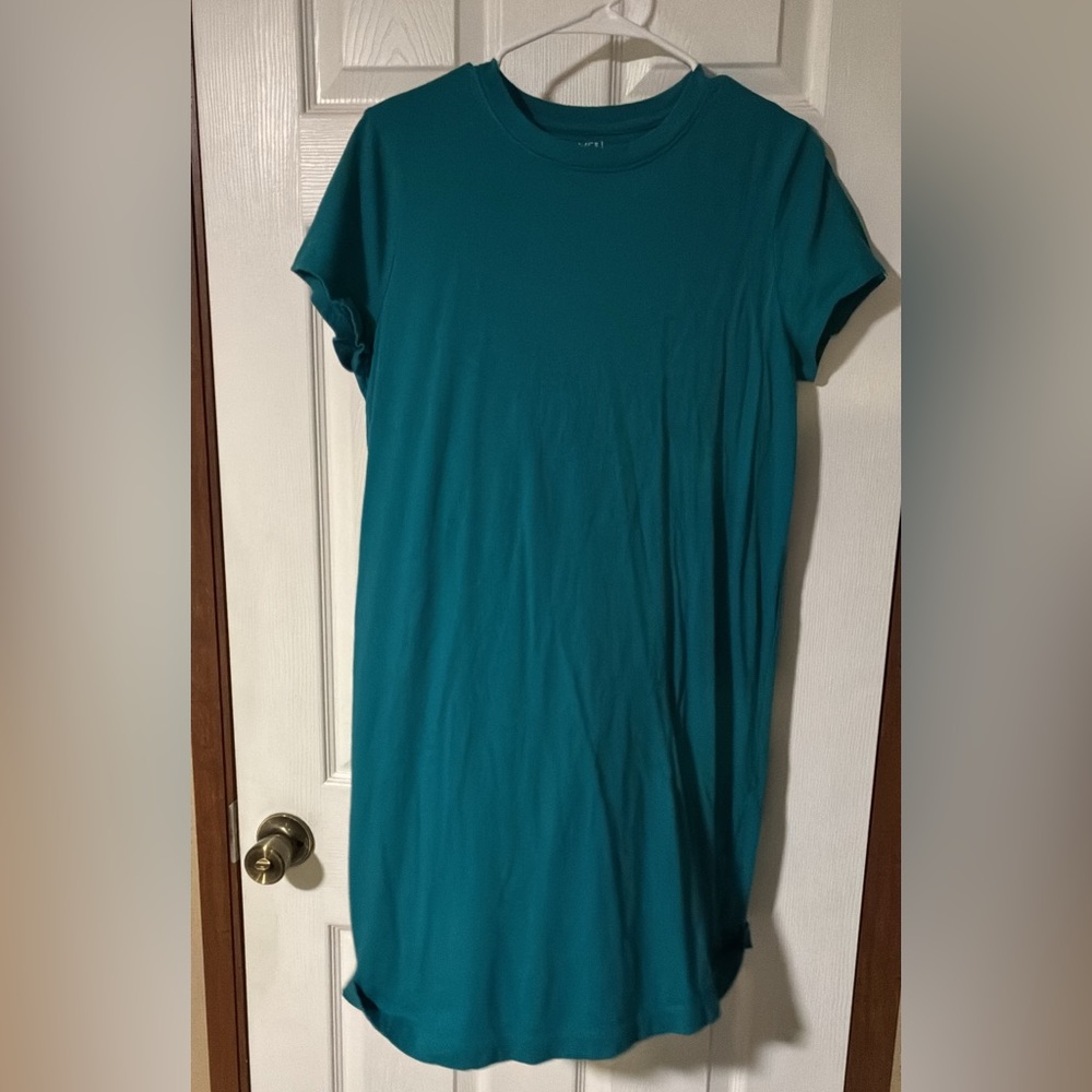 Teal Short Sleeve Dress